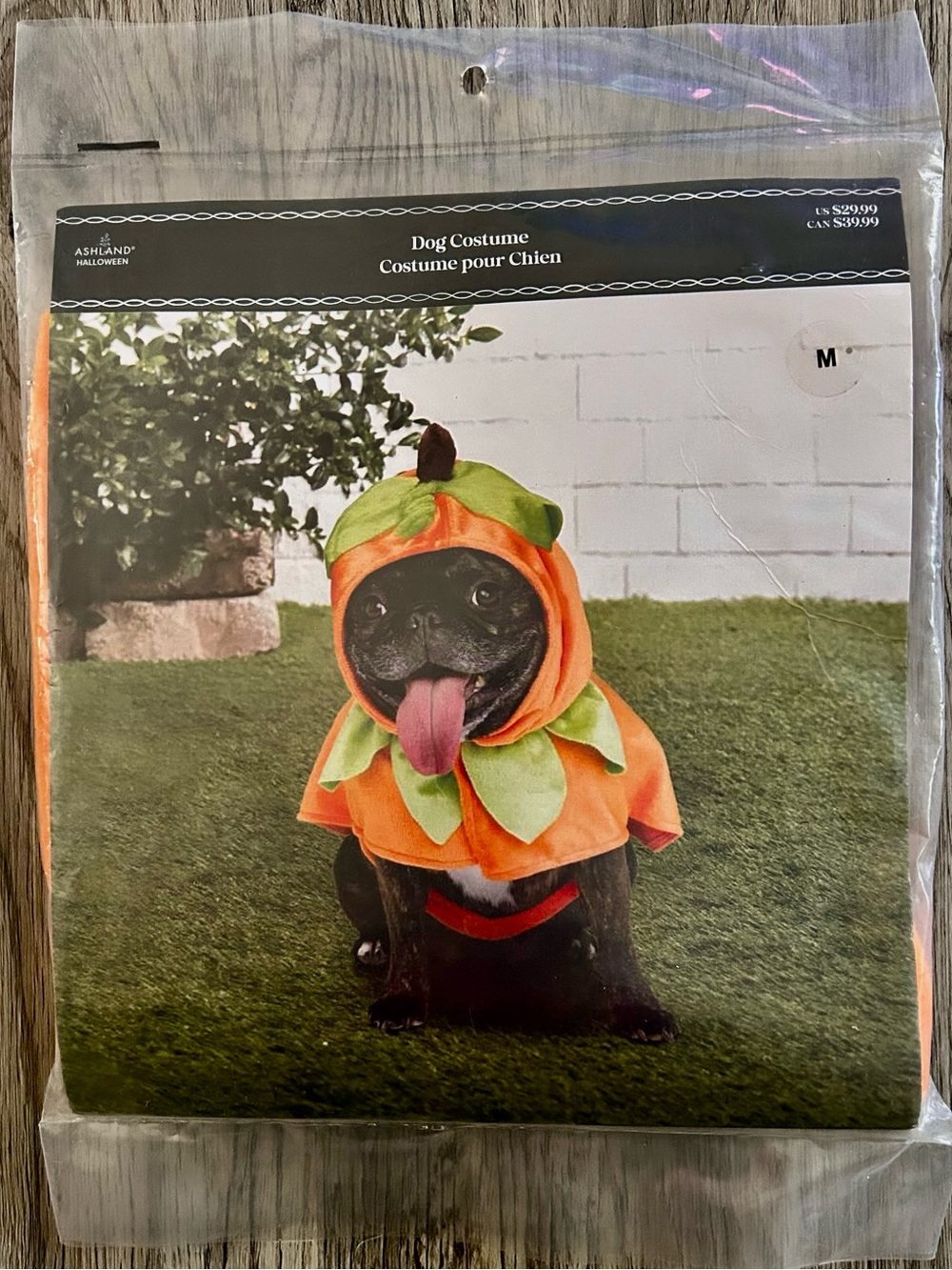 Ashland Orange and Green Pumpkin Dog Costume Hooded Pet Outfit